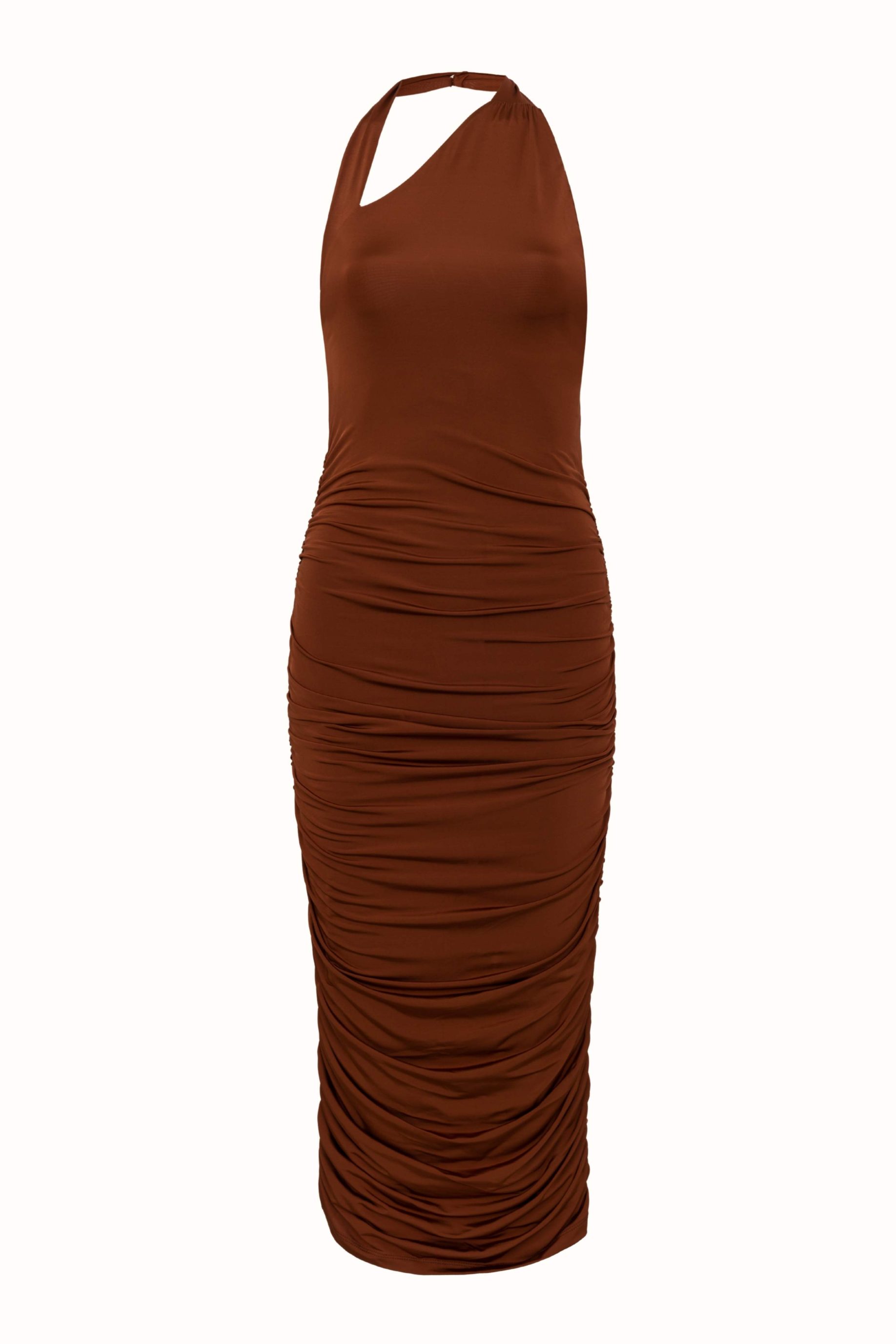 Vestido Artemis Midi Marrom
