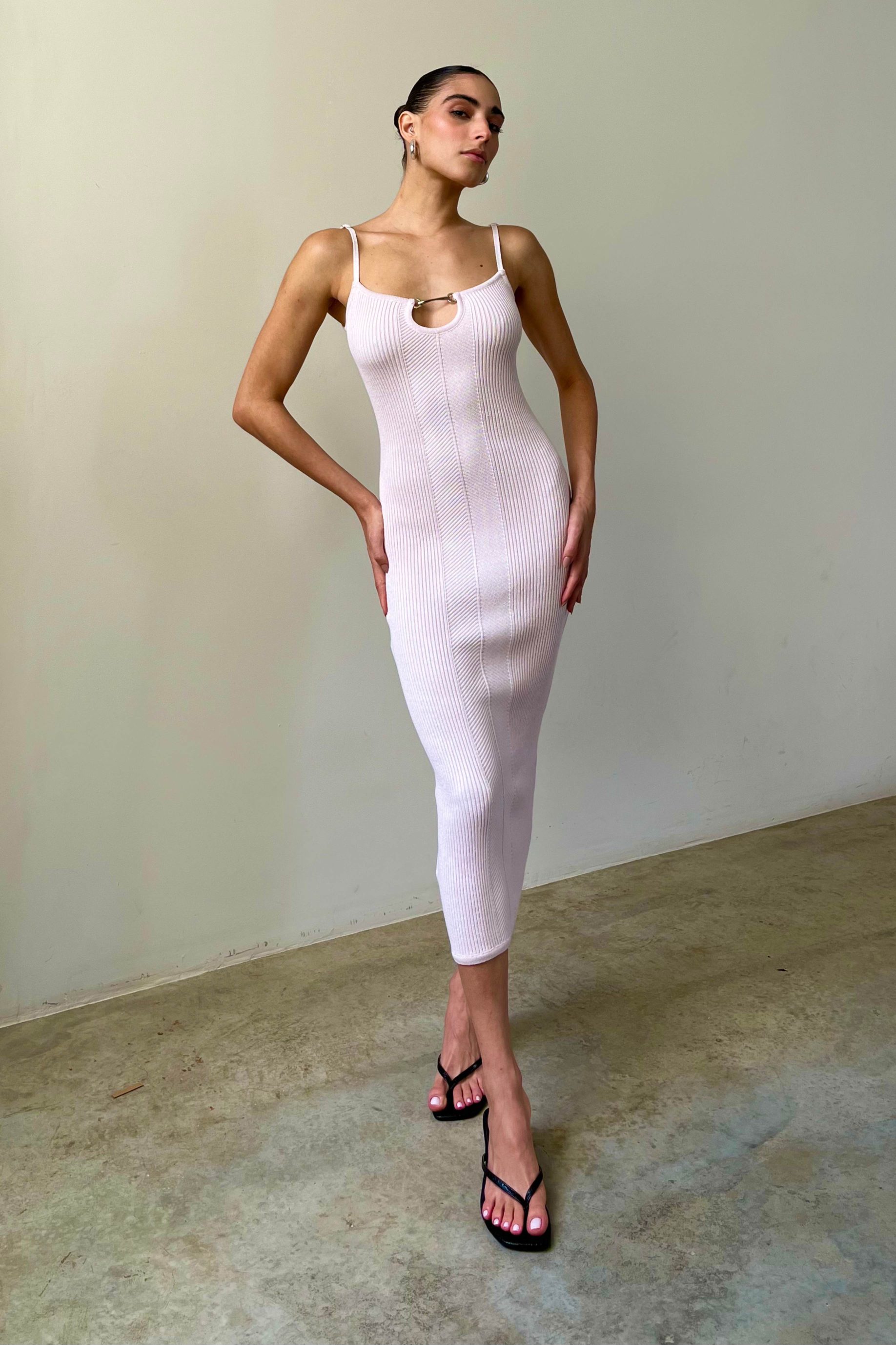 Vestido Lilly Midi Rosa Giz - Image 3
