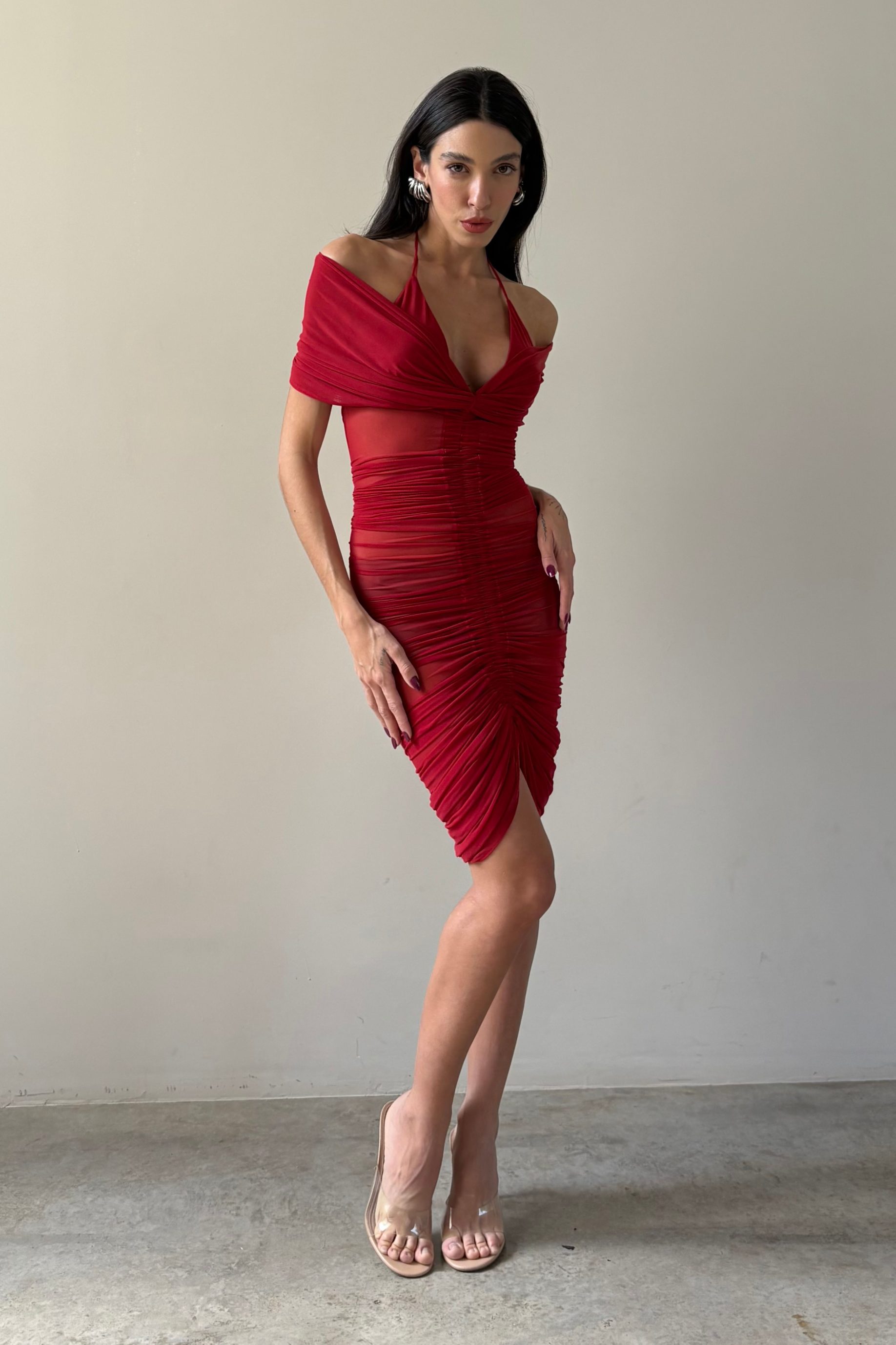 Vestido Tule Sienna Vermelho