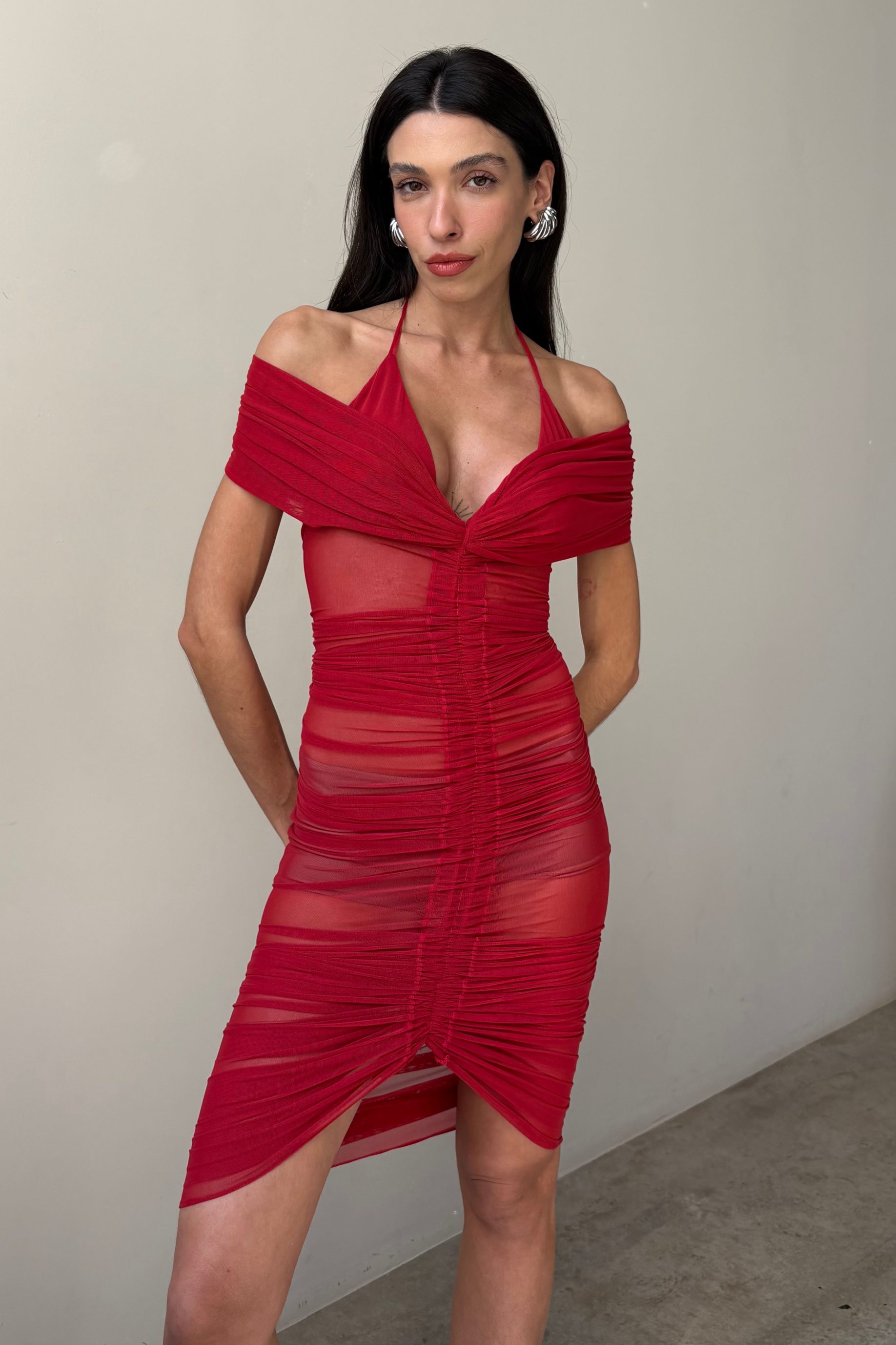 Vestido Tule Sienna Vermelho - Image 4