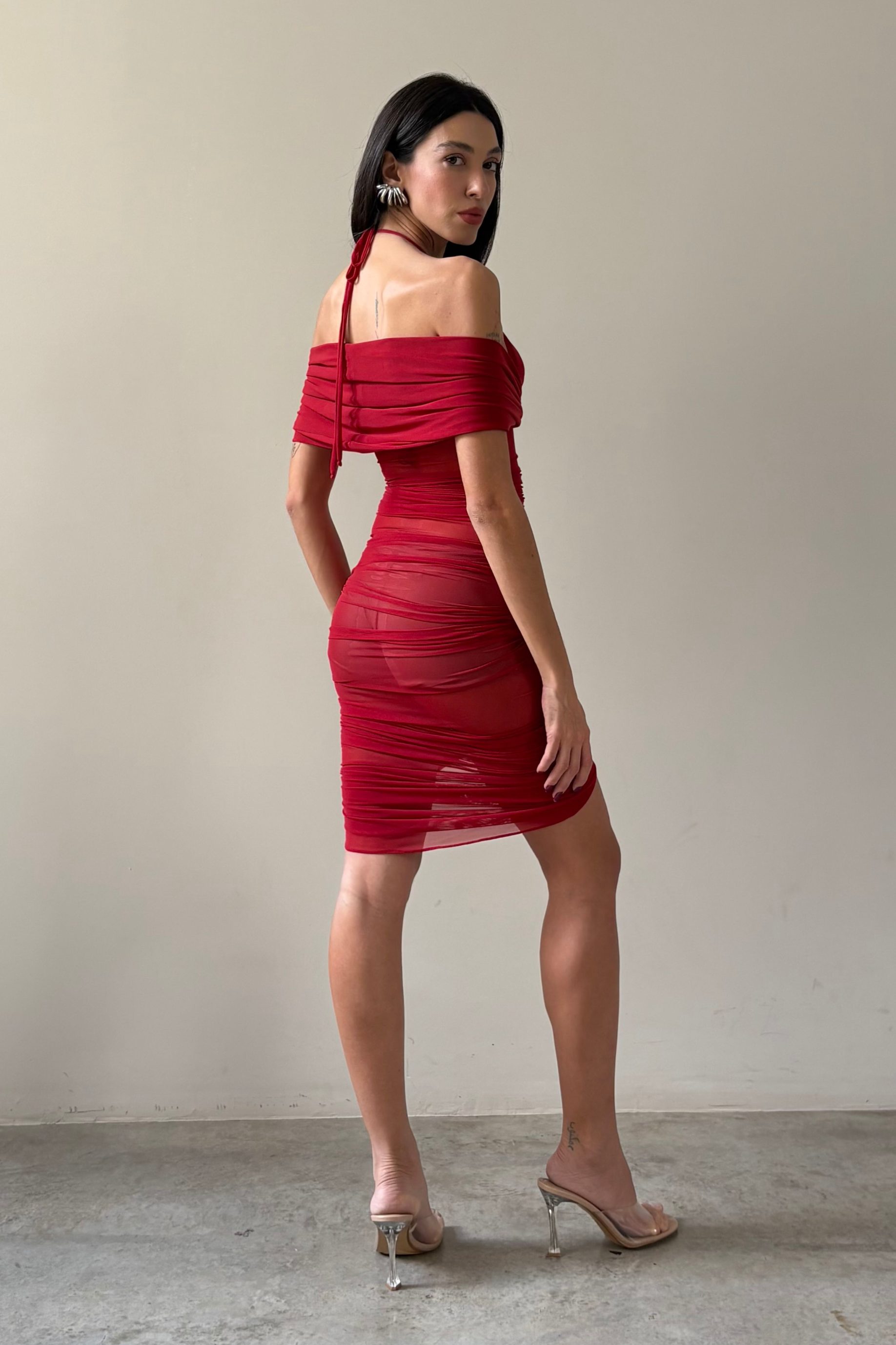 Vestido Tule Sienna Vermelho - Image 5